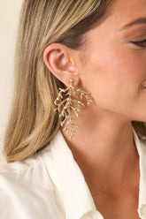 Going Coastal Gold Sculpted Coral Drop Earrings