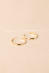 Make Time For It Gold Open Hoop Earrings