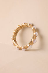 Setting The Scene Gold & Ivory Pearl Bracelet
