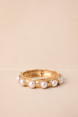 Setting The Scene Gold & Ivory Pearl Bracelet