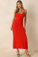 Z Supply Sundra Poppy Red Crochet Maxi Dress