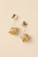 Garden Picked Gold Flower Drop Earrings