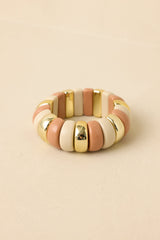 A Hint of Glow Blush Pink Multi Beaded Statement Bracelet