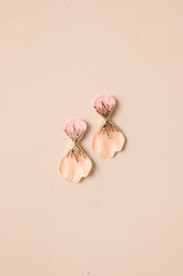 The Final Touch Pink Flower Petal Drop Earring