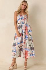 Z Supply Cornelia White Multi Cotton Getaway Maxi Dress