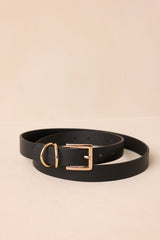 Thought You'd Notice Black Faux Leather Belt