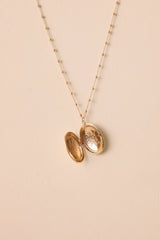 On Repeat Gold Locket Necklace
