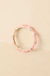 Pretty Put Together Pink Bamboo Bangle Bracelet