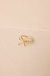 Wrapped In Love Gold Bow Ring