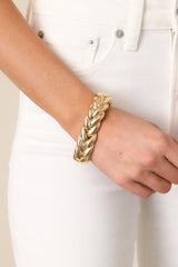 Free To Dream Gold Braided Bracelet
