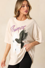 Prince And The Revolution Ivory Oversized Tee