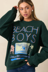 The Beach Boys Pine Green Silver Anniversary BF Crew