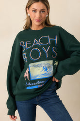 The Beach Boys Pine Green Silver Anniversary BF Crew