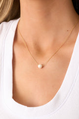 Candlelit Dinner Ivory Faux Pearl Necklace