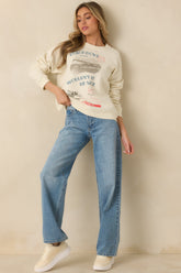 The Beach Boys Wouldn't It Be Nice Ivory Vintage Raglan Sweatshirt
