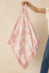 Whispering Canopy Light Pink Jungle Print Scarf