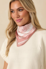 Whispering Canopy Light Pink Jungle Print Scarf