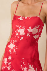 Z Supply Kiss Me Red Alyse Darya Floral Maxi Dress