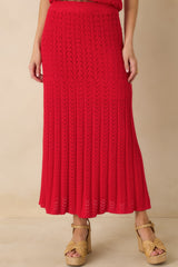Z Supply Kiss Me Red Lexa Sweater Midi Skirt