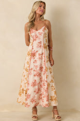 Feeling Like Yourself Rose Pink Floral Print Cotton Maxi Dress