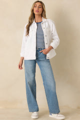 Do You Ever White Denim Jacket