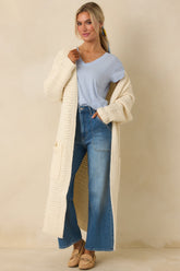 Made For More Cream Knit Duster Cardigan