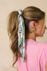 Floral Keepsake White Multi Floral Pattern Scarf