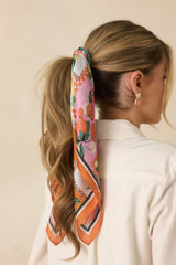 Zest For Life Orange Multi Fruit Print Scarf