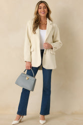 Winds of Change Ivory Felted Coat