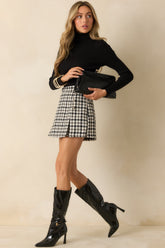 That's My Call Black Ribbed Knit Turtleneck Sweater
