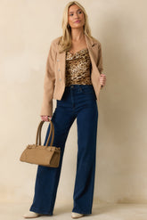 Chasing Stars Tan Ponte Blazer
