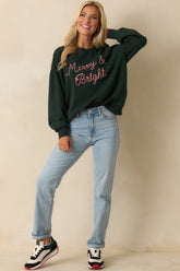 Z Supply Garland Green Cotton Bright Sunday Sweatshirt
