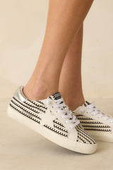 Vintage Havana Flair 45 Black & White Crochet Sneakers