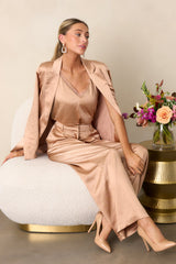 Star Status Light Copper Shimmer Wide Leg Pants