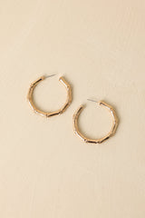 Sweet Sunshine Gold Bamboo Hoops