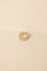 Stacked in Shine Gold & Crystal Multi-Band Ring