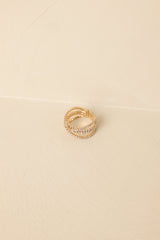 Stacked in Shine Gold & Crystal Multi-Band Ring
