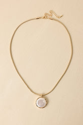 Nothing But Grace Gold & Pearl Pendant Necklace
