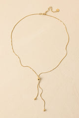 Just a Little Something Gold Lariat Necklace