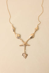 Ocean Glow Gold Multi Shell & Starfish Necklace