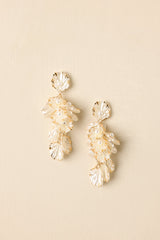 Petals of the Sea Pearlescent Statement Drop Earrings