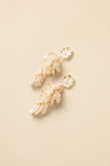 Petals of the Sea Pearlescent Statement Drop Earrings