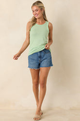 Z Supply Select Light Green Jersey Knit Tank Top