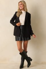 Down To Business Black Blazer