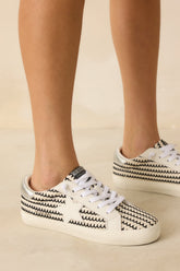 Vintage Havana Flair 45 Black & White Crochet Sneakers