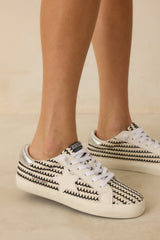 Vintage Havana Flair 45 Black & White Crochet Sneakers