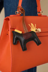 Reign It In Orange Faux Leather Twist Lock Handbag