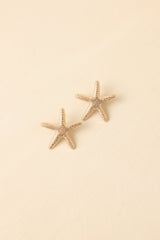 Stay by the Water Gold Starfish Drop Earrings
