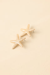 Stay by the Water Gold Starfish Drop Earrings