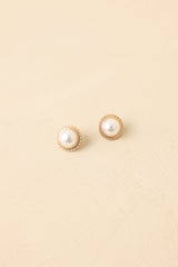 Timeless Touch Gold & Pearl Stud Earrings